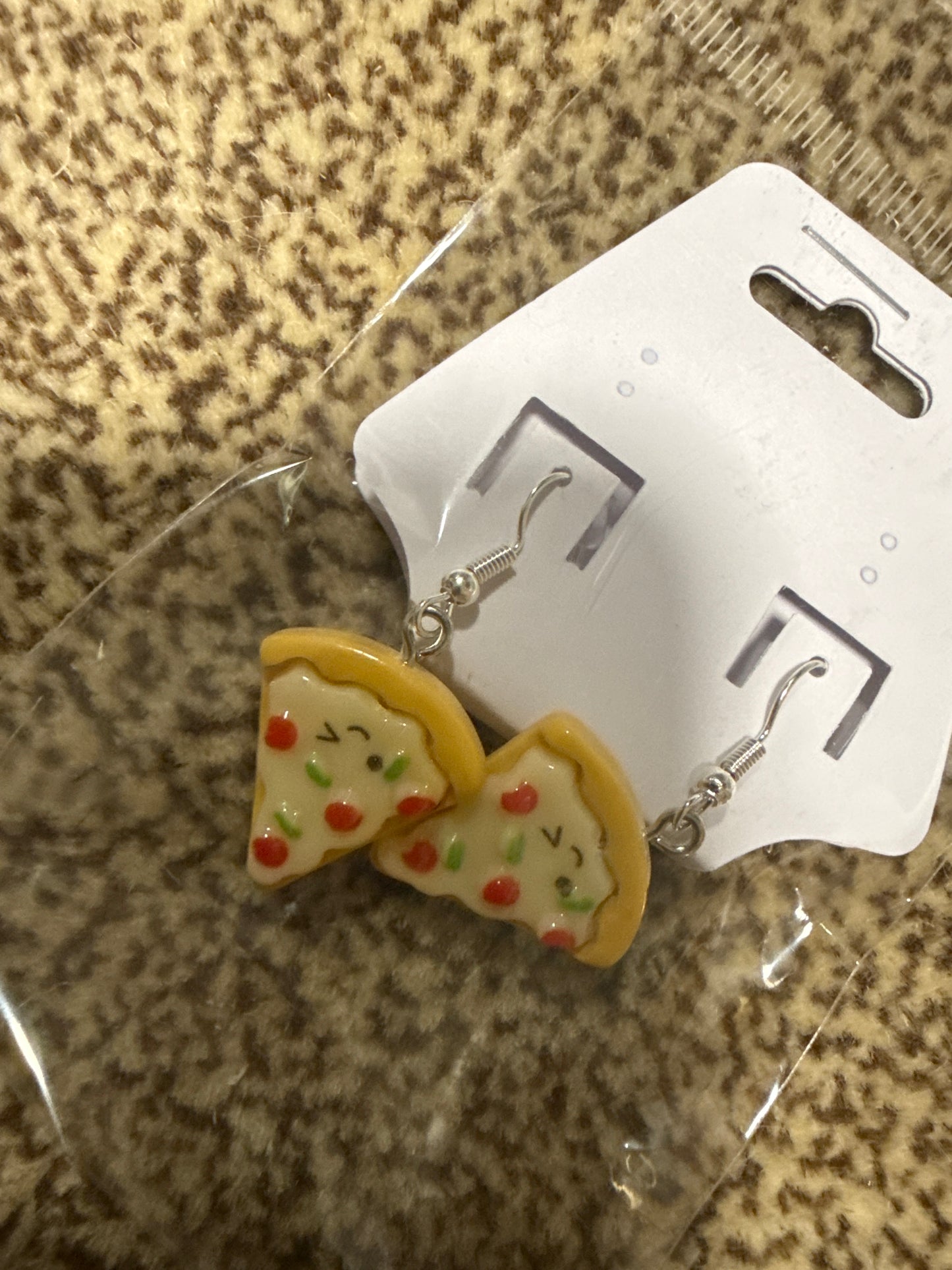 pizza earrings